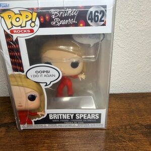 Funko Pop Rocks Britney Spears in Red In Protector #462